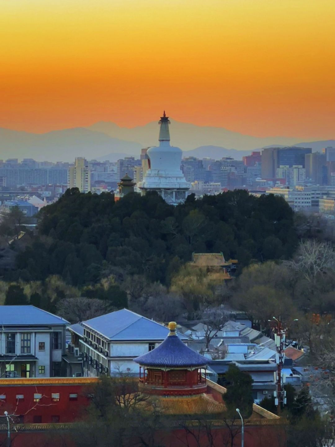Beijing/Tianjin-When traveling to Beijing, China, don’t miss the stunning sunset at the Forbidden City.