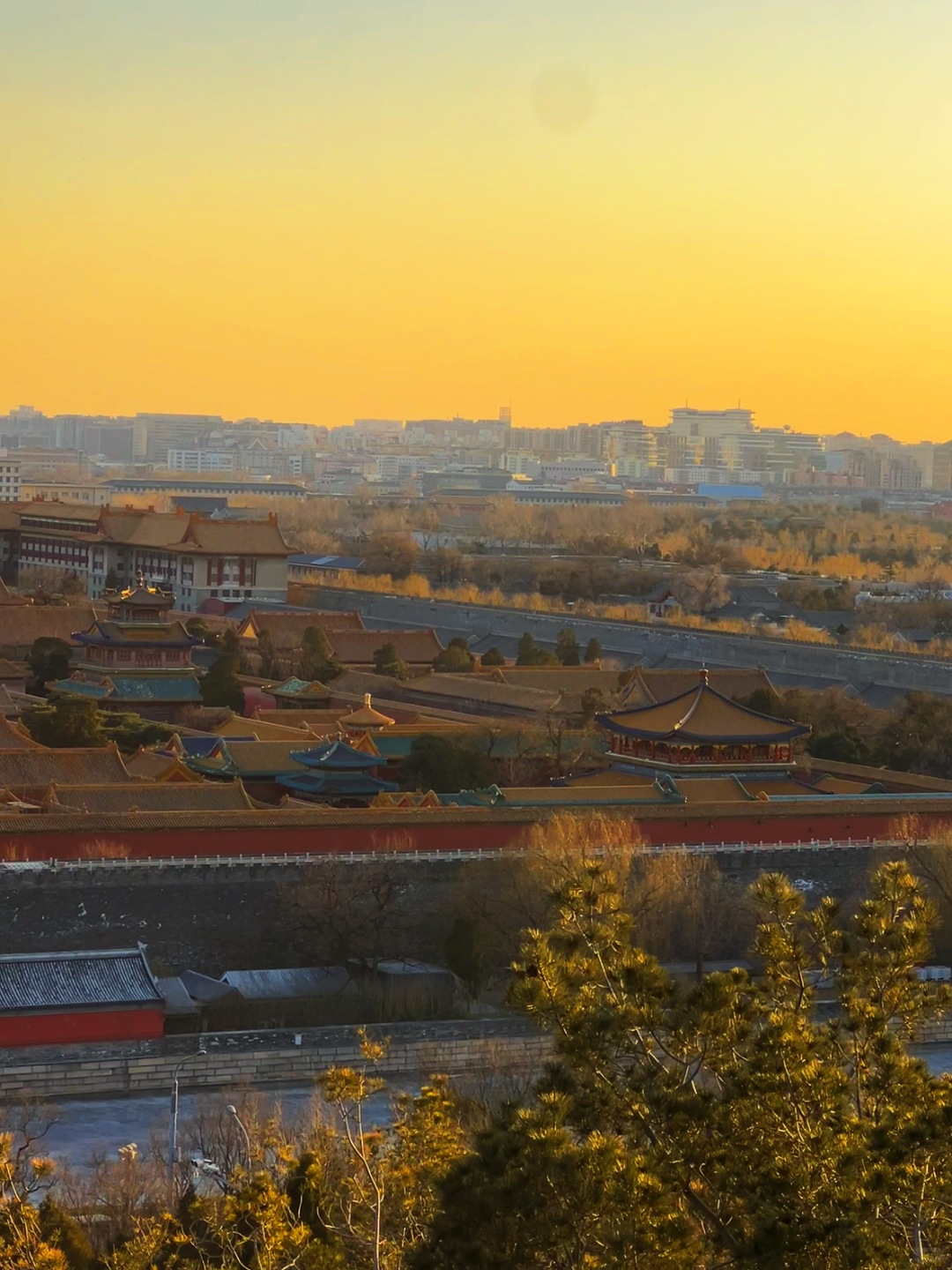 Beijing/Tianjin-When traveling to Beijing, China, don’t miss the stunning sunset at the Forbidden City.