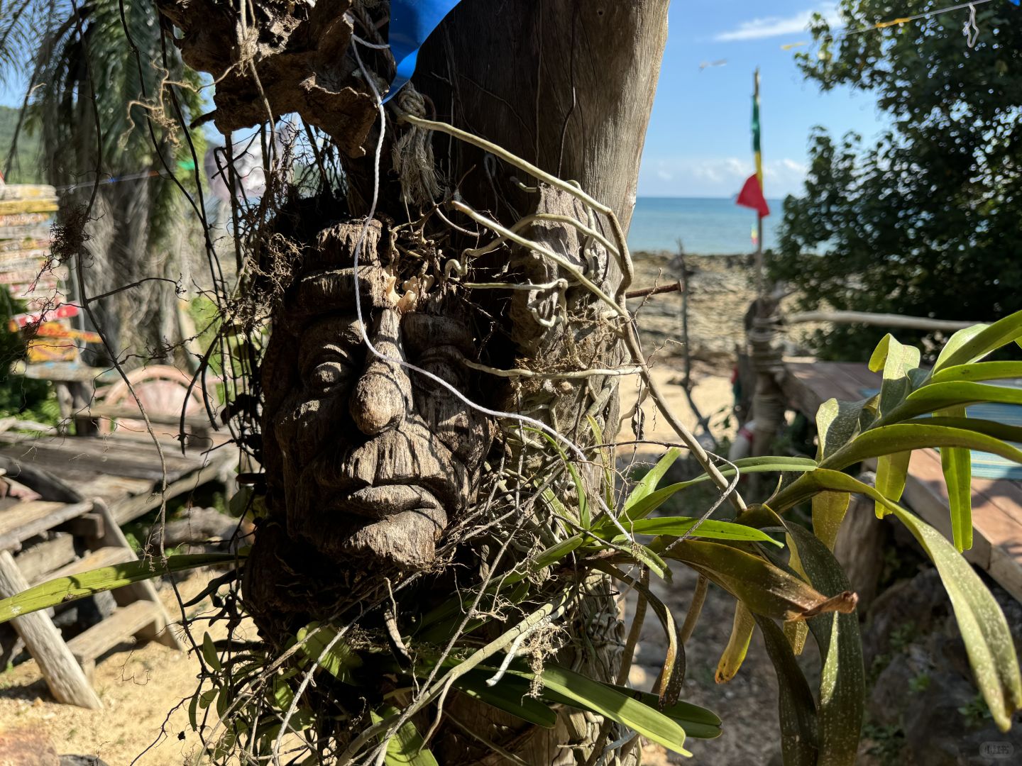 Krabi-Rastafari Bar, a pure natural seaside music bar in Krabi, Thailand, with a bonfire party