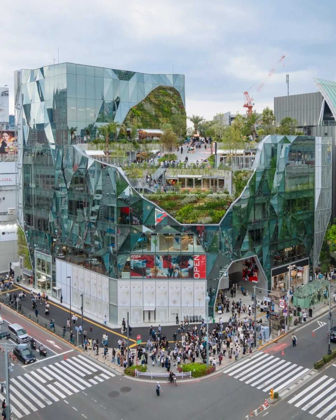 Tokyo-Harakado, Shopping mall with 9 floors above ground and 3 floors underground, in Harajuku, Japan