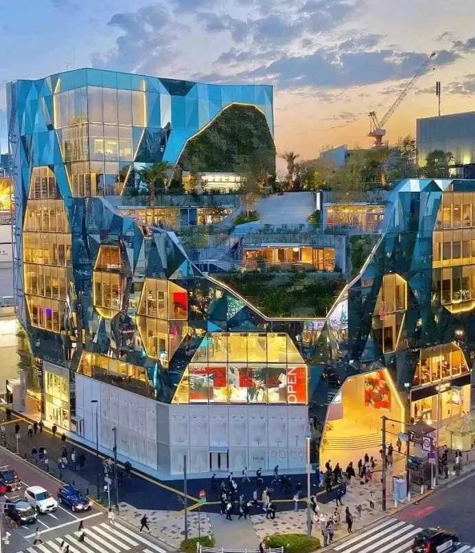 Tokyo-Harakado, Shopping mall with 9 floors above ground and 3 floors underground, in Harajuku, Japan