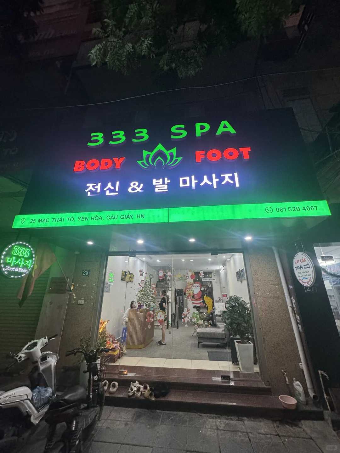 Hanoi-ZEN SPA and 333 SPA in the Korean area of ​​Hanoi offer good massage services at low prices.