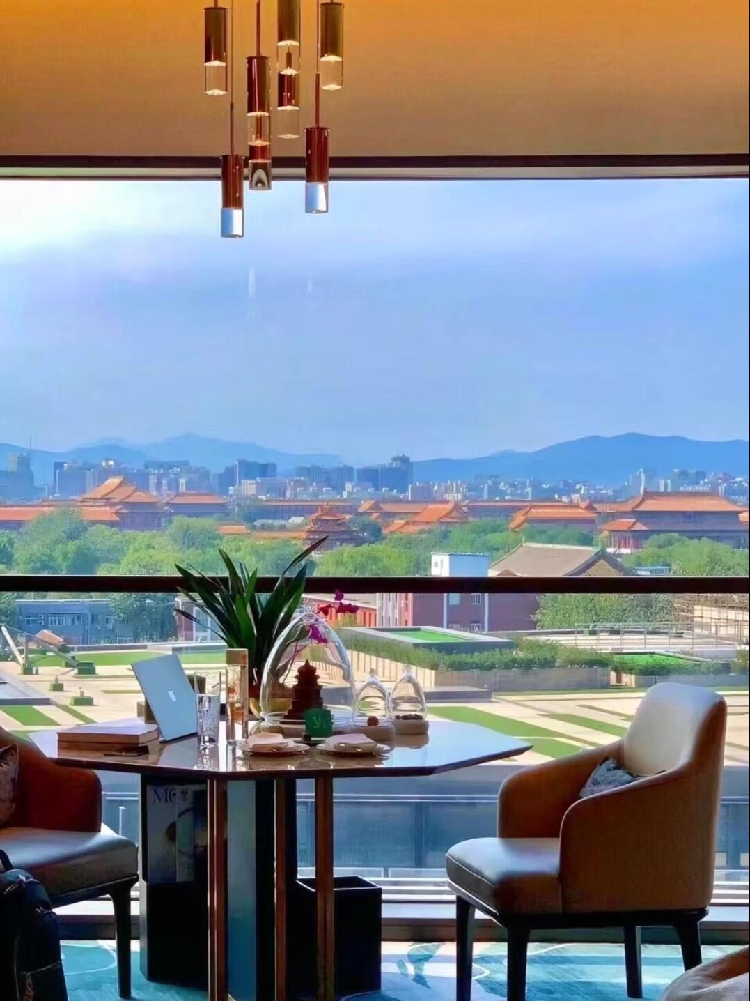 Beijing/Tianjin-Mandarin Oriental Wangfujing, Beijing, with a terrace overlooking the majestic and magnificent Forbidden City
