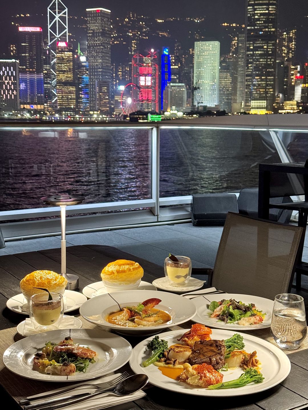 Hong kong-Paper Moon Restaurant in Tsim Sha Tsui, with floor-to-ceiling windows overlooking the Victoria Harbour