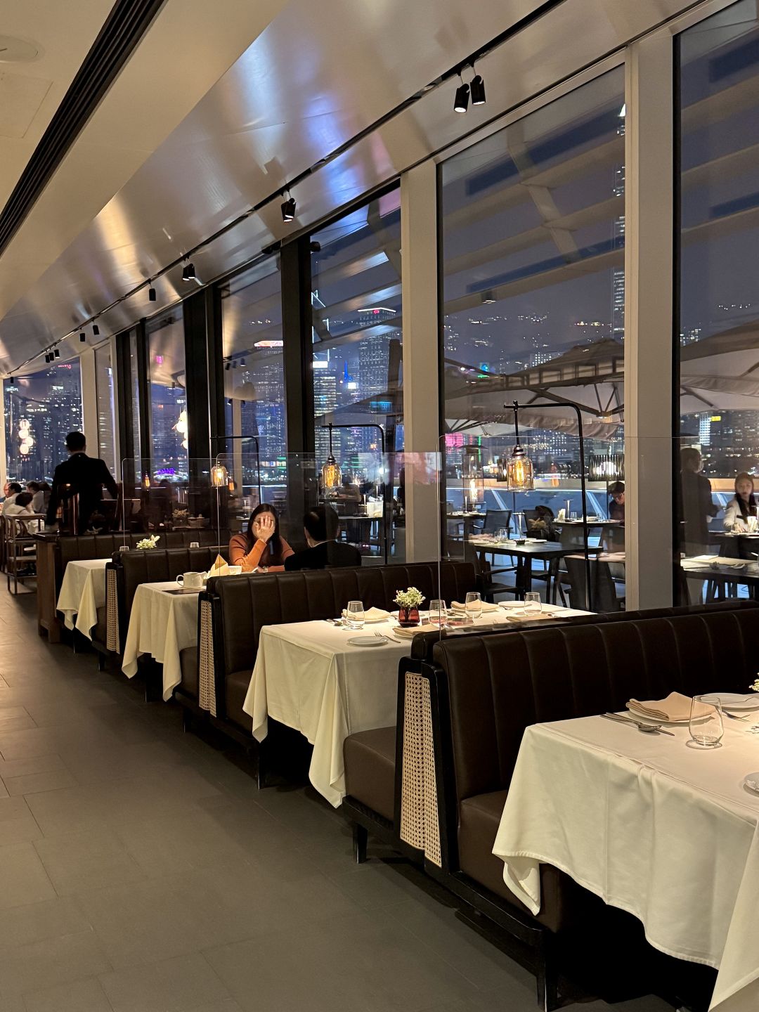 Hong kong-Paper Moon Restaurant in Tsim Sha Tsui, with floor-to-ceiling windows overlooking the Victoria Harbour