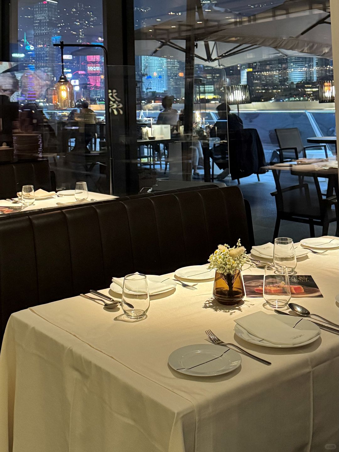 Hong kong-Paper Moon Restaurant in Tsim Sha Tsui, with floor-to-ceiling windows overlooking the Victoria Harbour