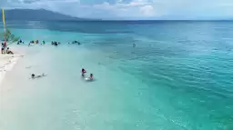 Cebu Lumbug Beach, clear blue water and white sand