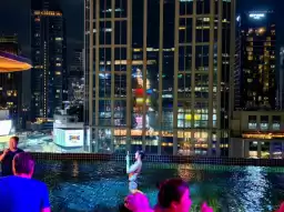 Tribe Sky Beach Club, the trendiest bar in Bangkok, only costs 100 Thai baht a night!