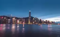 Hong Kong city night view, no one can resist the sunset over Victoria Harbor