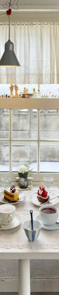 Quiet time after snow,go to cute Patisserie Cafe Feve with good-looking and eye-catching desserts