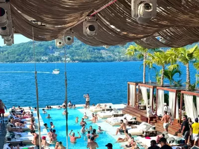 Yona Beach Club, Phuket, Thailand, the world's largest floating bar