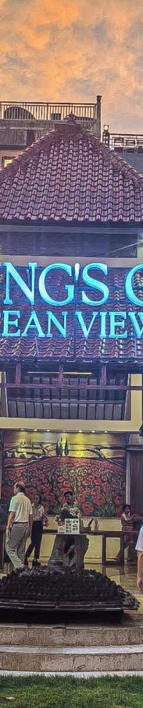 Bali KING'S CRAB OCEAN VIEW RESTO, a seafood restaurant on the cliff
