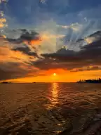 Manila Baywalk Dolomite Beach, beautiful sea sunset scenery